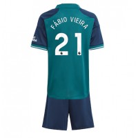 Arsenal Fabio Vieira #21 Tretí Detský futbalový dres 2023-24 Krátky Rukáv (+ trenírky)